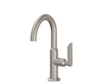 Curving Spout, Side Lever Control, Rincon Bay Lever Handle