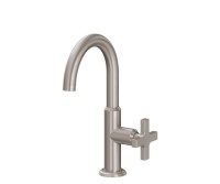 Curving Spout, Side Lever Control, Rincon Bay Cross Handle