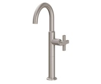 Tall, Curving Spout, Side Lever Control, Rincon Bay Cross Handle