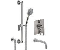 Tub Spout, Hand Shower on a Slide Bar