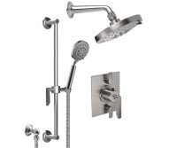 Multi-Function Shower Head, Shower Arm, Hand Shower on a Slide Bar, 2 Lever Control