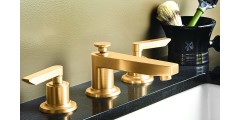 Modern Lever Handle Sink Faucet with Round Bases