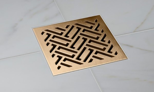 Traditional Drain Design with Diagonal Lines