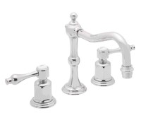 Widespread Faucet with Old World Style Spout, Lever Handle