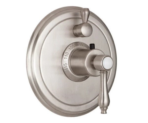 Round Back Plate, Lever Handdle - Style Therm with Diverter
