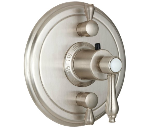 Round Back Plate, Lever Handle - Style Therm with 2 Stops