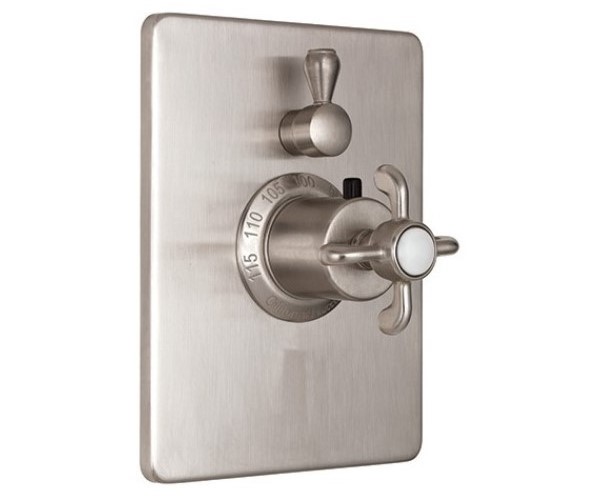 Rectangle Back Plate, Drop Cross Handle - Style Therm with Diverter
