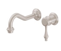 Traditional Spout, 2 Hole, Single Handle Wall Faucet