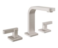 Metal Lever Handle Sink Faucet, Flat Bent Spout