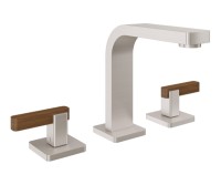 Teak Lever Handle Sink Faucet, Flat Bent Spout