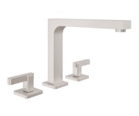 Tub Faucet Squared Spout, Metal Lever Handles