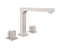 Tub Faucet Squared Spout, Metal Cross Handles