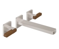2 Teak Lever Handles, Squared Spout
