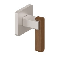 Teak Lever Handle, Square Plate