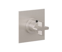 Flat Back Plate, Metal Cross Handle