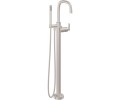 Curving Spout Freestanding Tub Filler, Handshower on a Hook