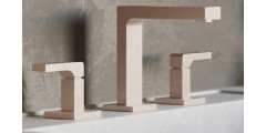 Square Design Faucet with Lever Handles, Squared Spout