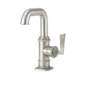 Steampunk Bay Single Hole Faucet with Squared Low Spout, Lever Side Handle