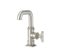 Single Hole Faucet with Squared Low Spout, Blade Side Handle