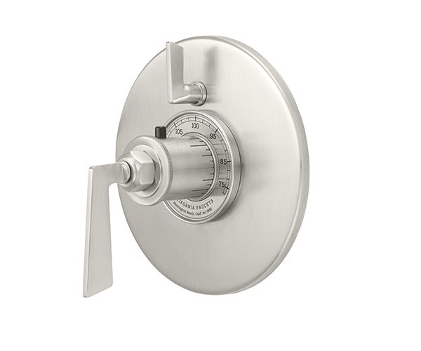 Round Trim Plate, Large Lever Handle, Lever Volume Control