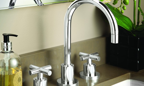 Tiburon 65 Cross Handle Sink Faucet with Tall Curving Spout