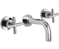 Cross Handle, Wall Mount Faucet, Round Design