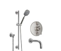 Tub Spout, Hand Shower on a Slide Bar