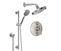 Multi-Function Shower Head, Shower Arm, Hand Shower on a Slide Bar, 2 Lever Control