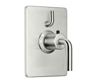 Rectangle Trim Plate, Smooth Lever Handle, 1 Smaller Control