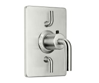 Rectangle Trim Plate, Smooth Lever Handle, 2 Smaller Controls