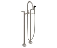 Lever Handles, 2 Leg Freestanding Tub Filler with Handshower