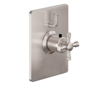 Rectangle Back Plate, Cross Handle with Decorative Top, Style Therm with Diverter