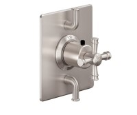 Quad Flat Back Plate, Cross Handle Style Therm with 2 Stops