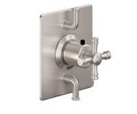 Quad Flat Back Plate, Cross Handle Style Therm with 2 Stops