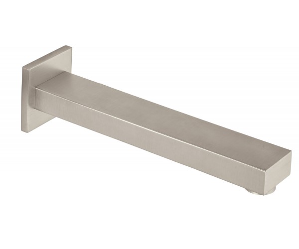 Long, thin wall tub spout with square flange