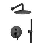 Round Pressure Balance with Diverter Control, Hand Shower and Large Showerhead