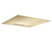 Square Rainhead with Waterfall in Satin Brass