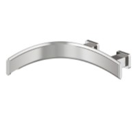 Flusso Curve Left Curving Wall Mounted Tub Spout, Polished Chrome