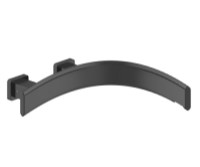 Flusso Curve Right Curving Wall Mounted Tub Spout, Matte Black