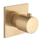 Round Volume Control in Brushed Bronze