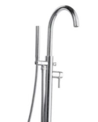 Flusso 100.1170 Round Design, Single Hole Floor Mount Tub Filler