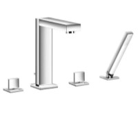 Flusso 160.2400 Paddle Handle 4 Piece Square Tub Faucet with Hand Shower