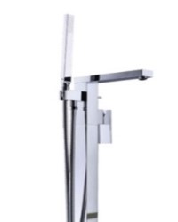 Flusso 160.1168 Square Style Single Hole Floor Mount Tub Filler