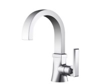Flusso 230.1000 Single Hole Faucet with Curving Base, Side Lever Control