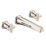 Flusso 240.2450 Wall Mount Tub Filler with 2 Cross Handles, Polished Nickel