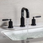 Widespread Faucet, Matte Black, Industrial Details