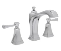 Tall Curving Spout, Lever Handles, Sink Faucet in Chrome