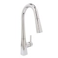 Square Transitional Style Pull-down Faucet with Side Lever Control