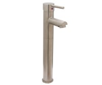 Tall Single Hole Faucet with Top Lever Control, Brushed Nickle