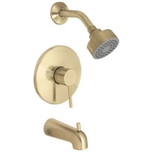 Round Shower Head, Euro Handle & Tub Spout